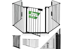 panorama24 Cheminée Grille de protection Longueur totale : env. 300 cm, 5 éléments, hauteur env. 75 cm