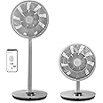 Duux Whisper Flex Smart standing fan | Control via remote control & smartphone | Height adjustable 51-88cm | Quiet fan with night mode and timer| Grey | DXCF19UK.