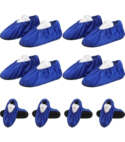 Lot 5 Couvre-Chaussures Imperméables Réutilisables – Antidérapants, Anti-Poussière – Taille 38-45 – Maison & Extérieur