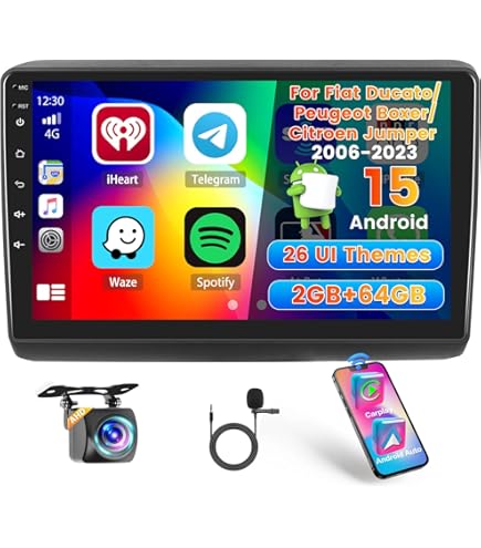 ACAVICA Android 14 Autoradio - 9 Zoll Für FIAT Ducato, Peugeot Boxer, Citroen Jumper