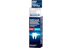 RAPIDWHITE Rapid White Instant Whitening Toothpaste 75ml | Remove Stains, Prevents Tartar and Plaque Build-up | Contains Fluoride to Protect Against Tooth Decay | Intense Mint Flavour for Lasting Freshness