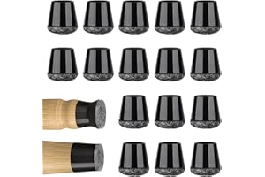 ICYWINK Protection Pied de Chaise en Silicone avec Feutre épaissi,16 Pièces Patins pour Chaises Noir,Petits protecteurs de Sol,Protections de Solpour Pieds de Chaise (Fit:15-21mm)