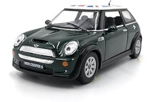 ICE TOYS modélisme voiture à l'échelle mini cooper s avec drapeau (drapeau vert)