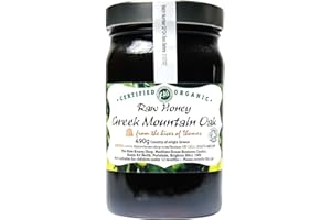 Thomas' Raw Greek Organic Mountain OAK HONEY, ACTIVE 20.5, 490g - Antibacterial Mountain HONEY, Thick & Unpasteurised, Single Origin - The Raw Honey Shop