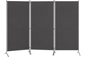 GIANTEX Separe Divisorio Paravento 260 x 183 cm, Pannelli Divisori per Interni, Balcone, Giardino, Pieghevole con Piedini Stabili, Installazione Semplice, 4 Colori