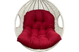 Yahbrra Coussin de Chaise Suspendue Coussins de Banc pour Meubles de Jardin, Coussin de Chaise Suspendue, pour Intérieur Extérieur Bureau à Domicile Patio Cour Jardin ( Color : Dark red , Size : 120*8
