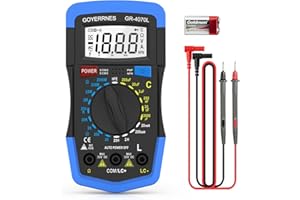 GOYERRNES Multimètre numérique GR-4070L Inductance LCR Meter, 1999 Counts Capacitance Resistance Meter, hFE Test Multimeter, Manual Range, Back Light, Auto Power Off, Testing Meter Tool