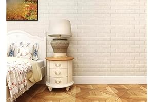 RHP 3D Tapete Wandpaneele Selbstklebend Ziegelstein Wasserdicht Wandaufkleber Tapete Wandpaneele selbstklebend Moderne Wandverkleidung in Steinoptik schnelle & leichte Montage (10 Stück, Beige)