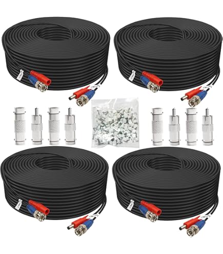 4-Pack 4K Security Camera Cable 150FT BNC Cable, Camera Wire CCTV, Pre-Made All - View #6
