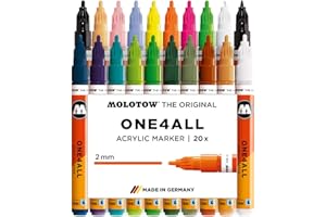 Molotow – One4All – Marqueur acrylique Boîte à crayons Main-Kit 2. Lot de 20 beige