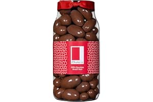 Rita Farhi Milk Chocolate Coated Brazil Nuts Luxury Gift Jar 740g – Premium Belgian Dark Chocolate, Vegetarian Friendly, Palm Oil Free