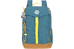 LÄSSIG Kinder Wanderrucksack Kinderrucksack mit Brustgurt gepolsterte Schultergurte wasserabweisend, 14 Liter/Big Outdoor Backpack Adventure Blau