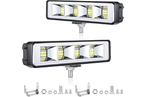 Flood LED-arbetsstrålkastare 12 V 24 V 25 W vit 6500 K 15 cm, 2 stycken
