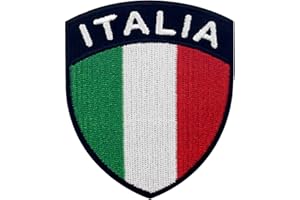 EMBTAO Bandiera dello scudo dell'Italia Termoadesiva Cucibile Ricamata Toppa