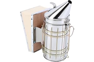 Samger Smoker Bienen Raucher Edelstahl Imker Smoker mit Hitzeschutz Tragbar Bienentechnik Smoker Bienenzucht Werkzeug Imkereiausrüstung for Bienen Volk