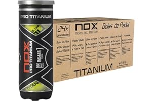 NOX Cajón 24 Botes de 3 Pelotas de pádel Pro Titanium