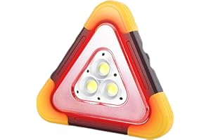 Zhixifan LED Auto Warndreiecke, Multifunktionale Notfall Dreiecke Lichter, Angetrieben von 3-Batterien, 5 Lichtmodi, Wasserdicht, für Outdoor Camping, Wandern, Notfall-Auto Reparatur