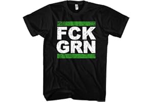 UGLYSHIRT FCK GRN Herren T-Shirt | Anti Grün Demo Shirt Widerstand Fuck Grüne Tshirt Politik Anti Klimaaktivist | M1