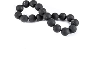 KASHU SN NATURSTEIN UG - Pulsera Shungit Perla Negra | Gema y Piedra Curativa de Carelia