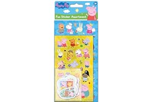 Paper Projects Zestaw naklejek ze świnką Peppa, zawiera 3 rodzaje naklejek, idealne do dekoracji i scrapbookingu, niebieskie, 24,5 cm x 11 cm (01.70.31.017)