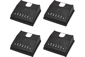 Parkland 4 x Outdoor Garden Drain Cover for Leaves Outside Black Plastic Gutter Grid Anti Leaf Blockage Guard Stopper for Garden Grates Easy Leaf Free Drainage