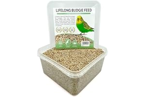 MASCOT PETS Budgie Food Premium Bird Seed Food Mix Natural & Healthy Treats Snacks Gourmet Choice 2.4L Resealable Tub 1.8kg