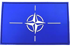 PATCH NATION Toppa tattica con bandiera della NATO Airsoft Paintball in PVC Morale (blu)