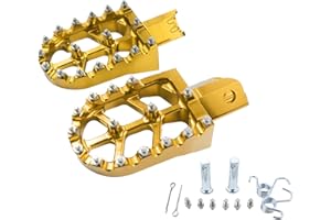 ADSSPRO Motorcycle CNC Aluminum Foot Pegs Rests Footpegs for CRF50 CRF70 CRF110 XR50 XR70 XR110 CRF XR 50 70 110 M2R SDG DHZ KAYO Dirt Bike Pit Bike (Gold)