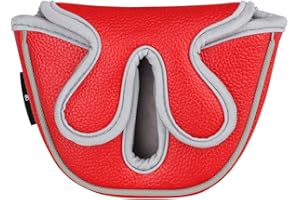 Big Teeth Copertura per Mazza da Golf a Denti Grandi, Protezione per Mazze da Golf, Adatta per Putter Odessey Backstryke Center, Rosso.