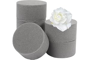 Nwvuop 6Pcs 8cm Round Floral Foam for Artificial Flower Arrangements (Grey)