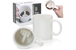 TULEBOLIAN Tasse en céramique Thumbs Up,Mug Upyour Tasse Up Yours,Tasse en Céramique Thé Café avec Dessins 3D,Cadeau fantaisie pour Noël, Halloween, anniversaire,300ML