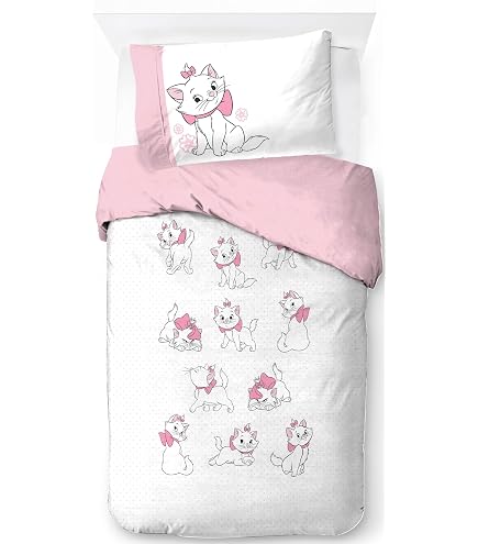 Serviette De Plage Aristochats Marie Jerry Fabrics 70x140 Cm - 100% Coton Doux Pour Enfants