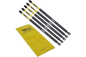 5 x SabreCut SCPH2152_5 152 mm PH2 magnetyczny śrubokręt udarowy zestaw bitów Phillips Heavy Duty dla Dewalt Milwaukee Bosch Makita i więcej