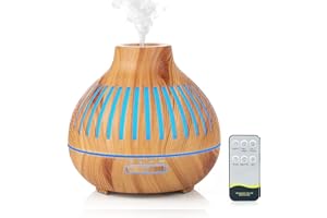 Czemo 400ml Difusor de Aromas, Difusor de Aromaterapia con Mando a Distancia Humidificador Ultrasónico Vaporizador de Esencias Difusor Aceites Esenciales para Casa, Yoga