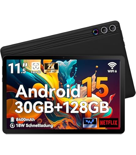 ODEA Tablet 11 Zoll Android 14, S11 Tablet 16GB + 256GB, 4G LTE +