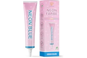 ‎GOODBAKE GoodBake Neon-Lebensmittelfarbe Neon Blau (25 g) – intensive Lebensmittelfarbe – Lebensmittelfarbpaste – hochkonzentrierte Pastenfarbe - zum Einfärben von Torten, Fondant, Buttercreme uvm. 100% vegan
