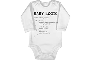 Shirtracer - Body langarm Mädchen Junge - Aktuelle Trends - Nerdy Baby Logic Programmiersprache I IT Baby Logik Programmierer Geschenk Nachwuchs