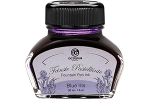 Octopus Atrament do piór wiecznych, pastelowy, fioletowy, niebieski Iris, 30 ml, atrament do kaligrafii, do szklanych stalówek