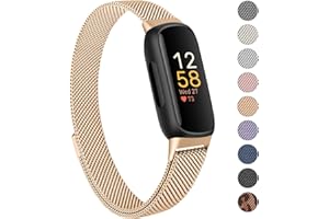 Oumida Armband Kompatibel mit Fitbit Inspire 3 Armband für Damen Herren, Prämie Edelstahl Metall Ersatzarmband mit Starker Magnet Uhrenarmbänder für Fitbit Inspire 3