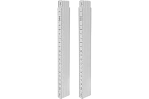 NATUDECO 2Pcs 2m Folding Carpenters Ruler Lightweight Compact Measuring Stick Foldable Ruler Meter Stick Woodworking Tool for Underwater Measurement Laying Tiles and Wood Floors DIY Projects