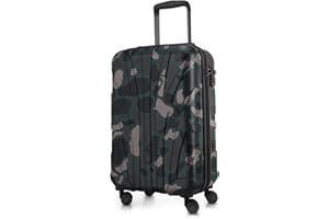 Suitline Handgepäck Hartschalen-Koffer Koffer Trolley Rollkoffer Reisekoffer, TSA, 55 cm, ca. 34 Liter, 100% ABS Matt, Camouflage