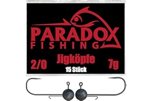 Paradox Fishing Jig Heads Sets 2/0 3/0 4/0 5-28g - 15/25 Pieces - Jig Heads Rubber Fish with Jig Head for Rubber Fish Zander Fishing Accessories