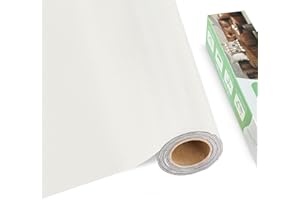 BUERPINKING Kunstleder selbstklebend, 20 X 200 cm Leder Reparatur Set, Lederflicken selbstklebend, Leder selbstklebend für Möbel, Sofa, Autositze, Reparatur und Renovierung, Weiß