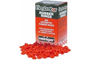 HORIZONT UKAL 102150500 - Sheep - Castration - Elastrator Rubber Ring - Box of 500