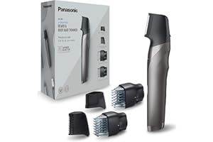 Panasonic ER-GY60-H503 - Recortadora, 4 accesorios, Acero Inoxidable, Peine para Zonas Delicadas y para Perfilar la Barba) (Versión Importada)