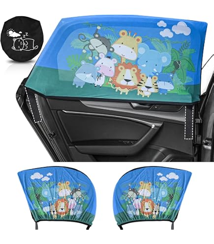 Tendine Laterali Auto Con Frozen Ed Elsa - Parasole Trapezoidale Per Bambini, 2 Pezzi - Foto 2
