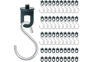 GUCASS 50x Gewächshausclips + 30x Haken, | Stabile Pflanzenhalter Gewächshaus Clips | Aufhängevorrichtungen für Gewächshaus | Perfekte Ösen Rankhilfe Clips Kunststoff, für ihr Gewächshaus und Paradies