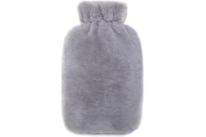 Bakecat Hot Water Bottle Cover - Soft Cover, 2L, Grey
