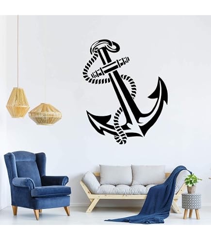 Wandaufkleber Seekompass Design - 45x65 Cm, PVC-Vinyl, Selbstklebend Für Glatte Wände