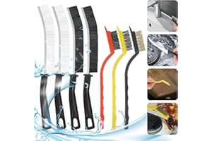 WOOLEDY 7 Pcs Hard Bristle Crevice Cleaning Brush,Magic Bathroom Gap Stiff Cleaning Brush,Multifunctional Groove Gap Cleaning Brush Tool Kits for Household,Bathroom,Kitchen,Groove,Shutter Door Window